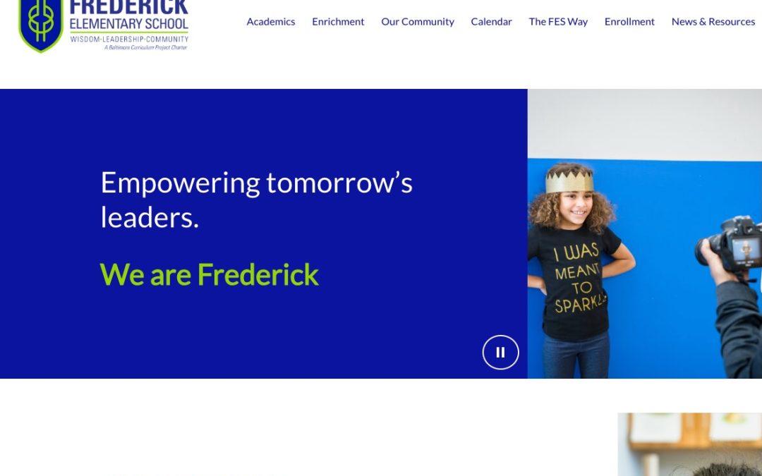 Frederick Elementary School Launches New Website