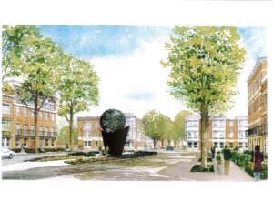 drawing of sculpture